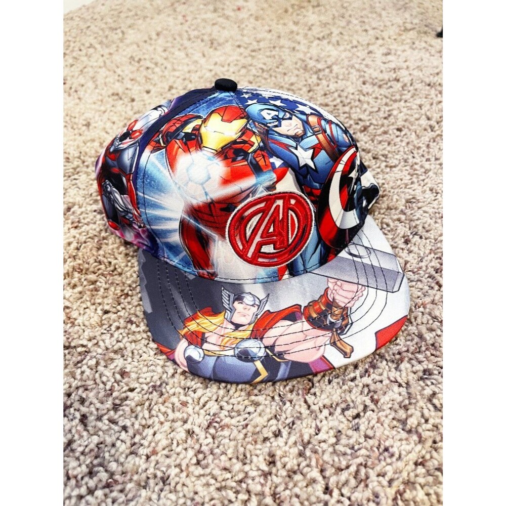 Marvel Avengers Snapback Hat Kids OSFM Iron Man Hulk Captain America Thor